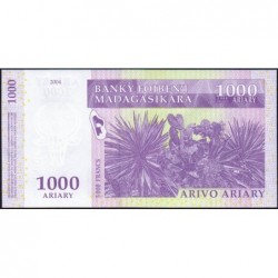 Madagascar - Pick 89c - 1'000 ariary - 5'000 francs - Série B Q - 2004 (2016) - Etat : NEUF