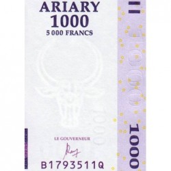 Madagascar - Pick 89c - 1'000 ariary - 5'000 francs - Série B Q - 2004 (2016) - Etat : NEUF