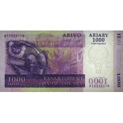 Madagascar - Pick 89c - 1'000 ariary - 5'000 francs - Série B Q - 2004 (2016) - Etat : NEUF