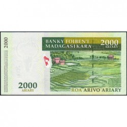Madagascar - Pick 90b - 2'000 ariary - Série A V - 2008 -  Papier -  Etat : NEUF