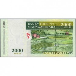 Madagascar - Pick 90b - 2'000 ariary - Série B D - 2008 -  Papier -  Etat : NEUF