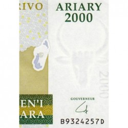 Madagascar - Pick 90b - 2'000 ariary - Série B D - 2008 -  Papier -  Etat : NEUF