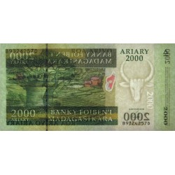 Madagascar - Pick 90b - 2'000 ariary - Série B D - 2008 -  Papier -  Etat : NEUF