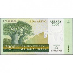 Madagascar - Pick 90b - 2'000 ariary - Série B G - 2008 -  Papier -  Etat : NEUF
