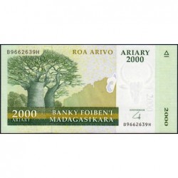 Madagascar - Pick 90b - 2'000 ariary - Série B H - 2008 -  Papier -  Etat : NEUF