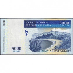 Madagascar - Pick 91b - 5'000 ariary - Série C Y - 2009 - Etat : NEUF