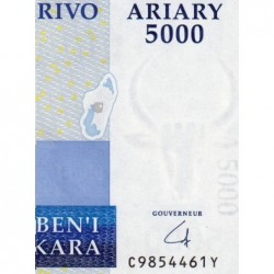 Madagascar - Pick 91b - 5'000 ariary - Série C Y - 2009 - Etat : NEUF