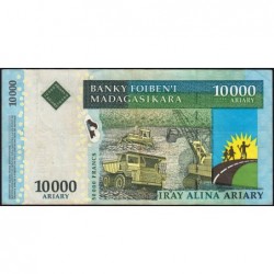 Madagascar - Pick 92a - 10'000 ariary / 50'000 francs - Série A R - 2007 - Etat : TB