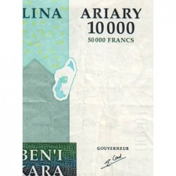 Madagascar - Pick 92a - 10'000 ariary / 50'000 francs - Série A T - 2007 - Etat : TB+