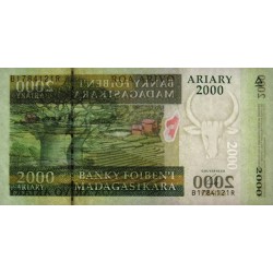 Madagascar - Pick 96 - 2'000 ariary - Série B R - 2014 - Polymère hybride - Etat : NEUF