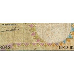 Congo (Kinshasa) - Pick 8a_1 - 1'000 francs - Série A - 15/10/1961 - Etat : B