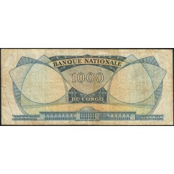 Congo (Kinshasa) - Pick 8a_3 - 1'000 francs - Série L - 01/08/1964 - Etat : TB-