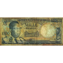Congo (Kinshasa) - Pick 8a_3 - 1'000 francs - Série Q - 01/08/1964 - Etat : TB