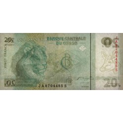 Rép. Démocr. du Congo - Pick 94A - 20 francs - Série JA S - 30/06/2003 - Etat : NEUF