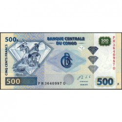 Rép. Démocr. du Congo - Pick 96b - 500 francs - Série PH Q - 30/06/2013 - Etat : NEUF
