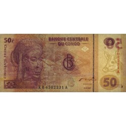 Rép. Démocr. du Congo - Pick 97a - 50 francs - Série KB A - 31/07/2007 - Etat : NEUF