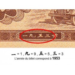 Chine - Banque Populaire - Pick 860b_1 - 1 fen - Série V I I - 1953 - Etat : NEUF