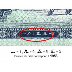 Chine - Banque Populaire - Pick 861b_2 - 2 fen - Série V II V - 1953 - Etat : NEUF