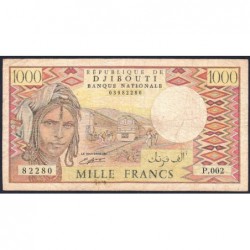 Djibouti - Pick 37c - 1'000 francs - Série P.002 - 1991 - Etat : TB