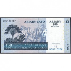 Madagascar - Pick 86b - 100 ariary - 500 francs - Série B P - 2004 (2007) - Etat : NEUF