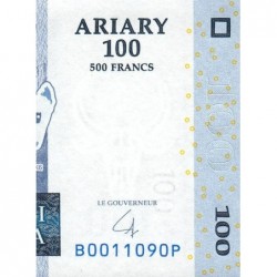 Madagascar - Pick 86b - 100 ariary - 500 francs - Série B P - 2004 (2007) - Etat : NEUF