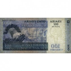 Madagascar - Pick 86b - 100 ariary - 500 francs - Série B P - 2004 (2007) - Etat : NEUF