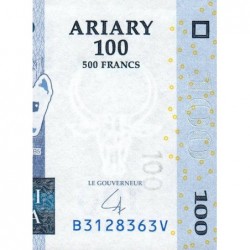 Madagascar - Pick 86b - 100 ariary / 500 francs - Série B V - 2004 (2007) - Etat : NEUF