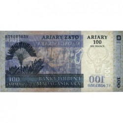 Madagascar - Pick 86b - 100 ariary - 500 francs - Série B V - 2004 (2007) - Etat : NEUF