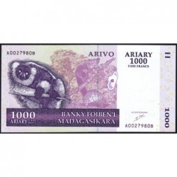 Madagascar - Pick 89a - 1'000 ariary - 5'000 francs - Série A B - 2004 - Etat : NEUF