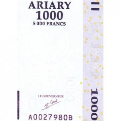 Madagascar - Pick 89a - 1'000 ariary - 5'000 francs - Série A B - 2004 - Etat : NEUF