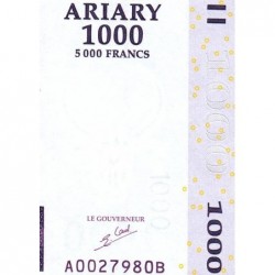 Madagascar - Pick 89a - 1'000 ariary / 5'000 francs - Série A B - 2004 - Etat : NEUF