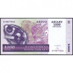 Madagascar - Pick 89b - 1'000 ariary / 5'000 francs - Série A S - 2004 (2007) - Etat : NEUF