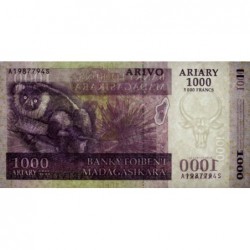 Madagascar - Pick 89b - 1'000 ariary - 5'000 francs - Série A S - 2004 (2007) - Etat : NEUF