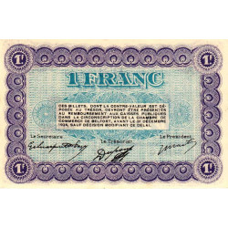 Belfort - Pirot 23-60 - 1 franc - Série C - 12/10/1921 - Etat : NEUF