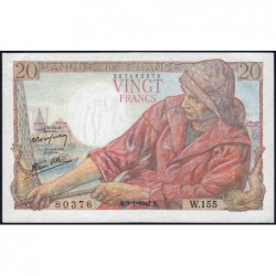 F 13-11 - 09/01/1947 - 20 francs - Pêcheur - Série W.155  (remplacement) - Etat : SUP+
