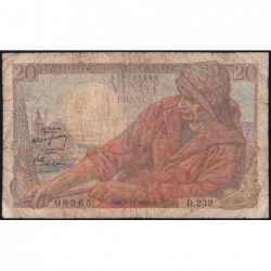 F 13-16 - 03/11/1949 - 20 francs - Pêcheur - Série D.232 - Etat : B