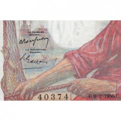 F 13-17 - 09/02/1950 - 20 francs - Pêcheur - Série Y.243 - Etat : SUP+