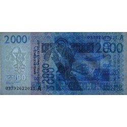 Côte d'Ivoire - Pick 116Aa - 2'000 francs - 2003 - Etat : SUP