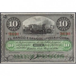 Cuba - Pick 49d_1 - 10 pesos - Série E - 15/05/1896 - Etat : pr.NEUF