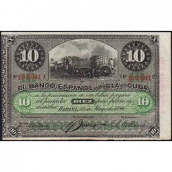 Cuba - Pick 49d_2 - 10 pesos - Série E - 15/05/1896 - Etat : TTB+