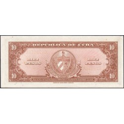 Cuba - Pick 79b - 10 pesos - Série C A - 1960 - Etat : SPL+