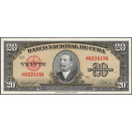 Cuba - Pick 80b - 20 pesos - Série H A - 1958 - Etat : NEUF