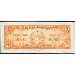 Cuba - Pick 81a - 50 pesos - Série A A - 1950 - Etat : SUP+