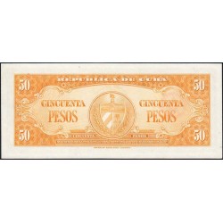 Cuba - Pick 81b - 50 pesos - Série B A - 1958 - Etat : SPL+