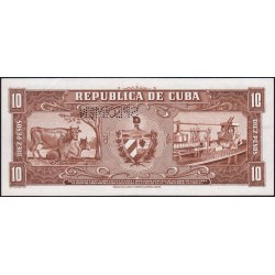 Cuba - Pick 88as - 10 pesos - Série A A - 1956 - Spécimen - Etat : SPL