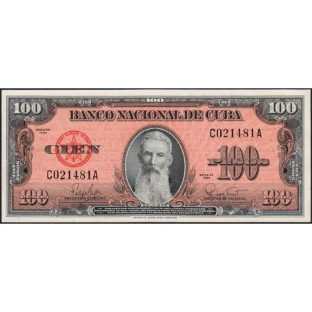 Cuba - Pick 93a - 100 pesos - Série C A - 1959 - Etat : pr.NEUF