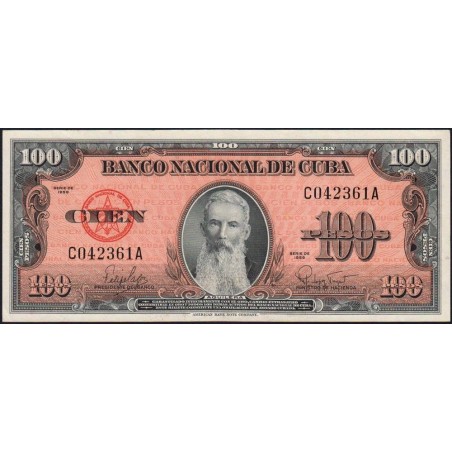 Cuba - Pick 93a - 100 pesos - Série C A - 1959 - Etat : SPL+