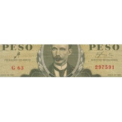 Cuba - Pick 94a - 1 peso - Série G 63 - 1961 - Etat : TTB-