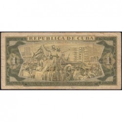 Cuba - Pick 94b - 1 peso - Série J 04 - 1964 - Etat : B+