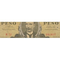 Cuba - Pick 94c - 1 peso - Série R 72 - 1965 - Etat : TB